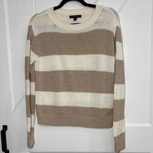 Banana Republic Women Striped Knit Sweater Long‎ Sleeve Crew Neck Size S
